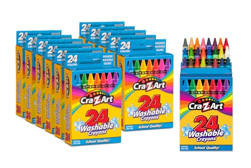 Image of Cra-Z-Art Bulk Crayons, 12 Packs of 24 Count Washable Crayons, School Supplies, Classroom Supplies, Teacher Bulk Pack