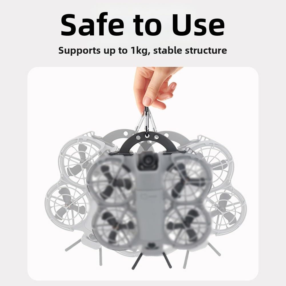 Boucle de sac à dos pour drone DJI Neo 2 : crochet de montage en ABS pour bureau et rangement mural, accessoire de rangement d'équipement portable, noir