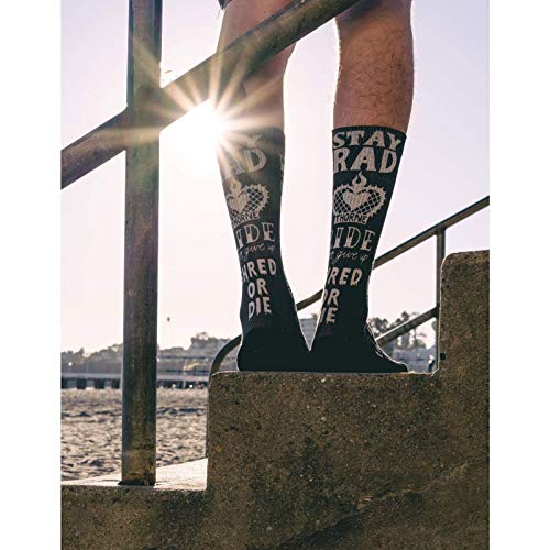 MERGE4 Rick Thorne Stay Rad Mid Length Black Unisex Artist Crew Socks3