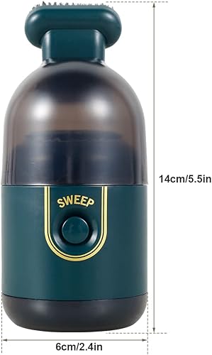 Miniatura 2 de Potente aspiradora de escritorio de 2200 Pa, mini aspiradora de mano de escritorio, mini barredora de polvo recargable por USB, con cepillo,