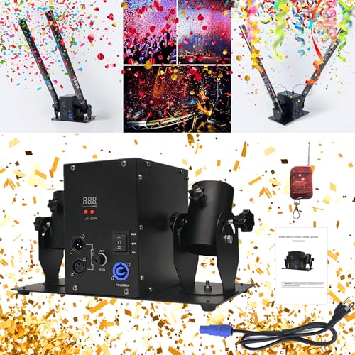 Electric Confetti Launcher Confetti Shooter with Wireless Remote for DJ Party Nightclub Wedding Stage Concert Event Show
