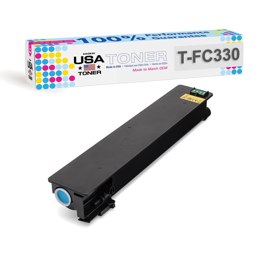 MADE IN USA TONER Replacement for Toshiba T-FC330UC (TFC330), e-Studio 330AC,400AC (Cyan)