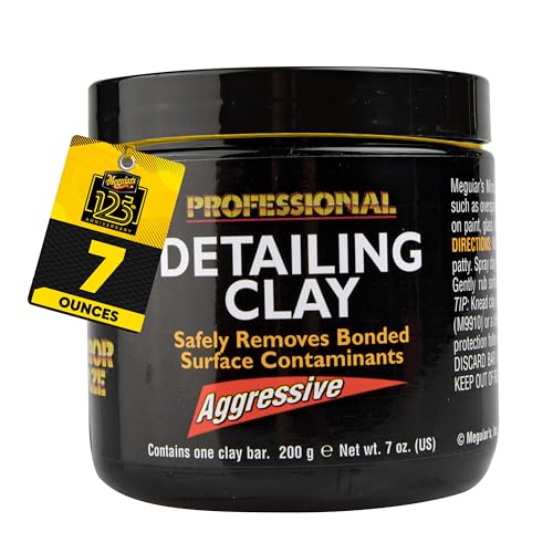 Meguiar's Professional Detailing Clay, Mild, C2000 - Car Clay Bar Safely Removes Contaminants Bonded on Paint for a Smooth, Glossy Finish - Premium Clay Bars Auto Detailing and Paint Prep, 200 Grams