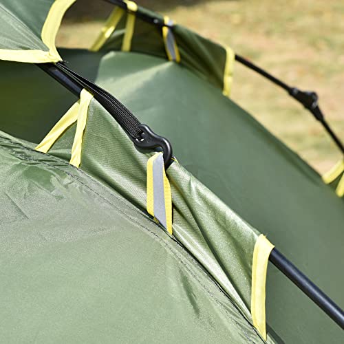 Outsunny 3 Person Camping Tent Instant Pop Up Dome Tent Green - Image 8