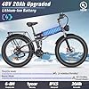 Folding Electric Bike for Adults - 1500W 37MPH Ebike with 48V 20AH 960Wh Battery - 26" x 4.0" 75 Miles - 21-Speed Gears - Beach Mountain Snow Electric Bicycle UL Certified #2
