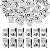 HOLIDYOYO 40 Stück U förmige Edelstahl Klemmmuttern Clips Rostfreie Federklammern Metall Befestigungsklammern für Auto Möbel Maschinen Vielseitige Anwendung Hohe Belastbarkeit Einfache