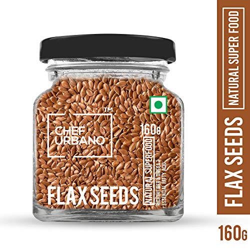 Image of Chef Urbano Flax Seeds 160g | Alsi Seed | Raw and Natural | Immunity Booster | Rich in Protein and Fiber | Seeds for Eating | Diet Food