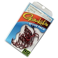Gamakatsu Lot de 25 crochets pieuvre sans ardillon (noir, 1