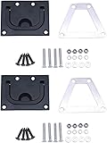 MIZUGIWA Boat Ring Hatch Pull Flush Lift, Black Flush Ring Pull, Marine Grade 316 Stainless Steel,Pack of 2