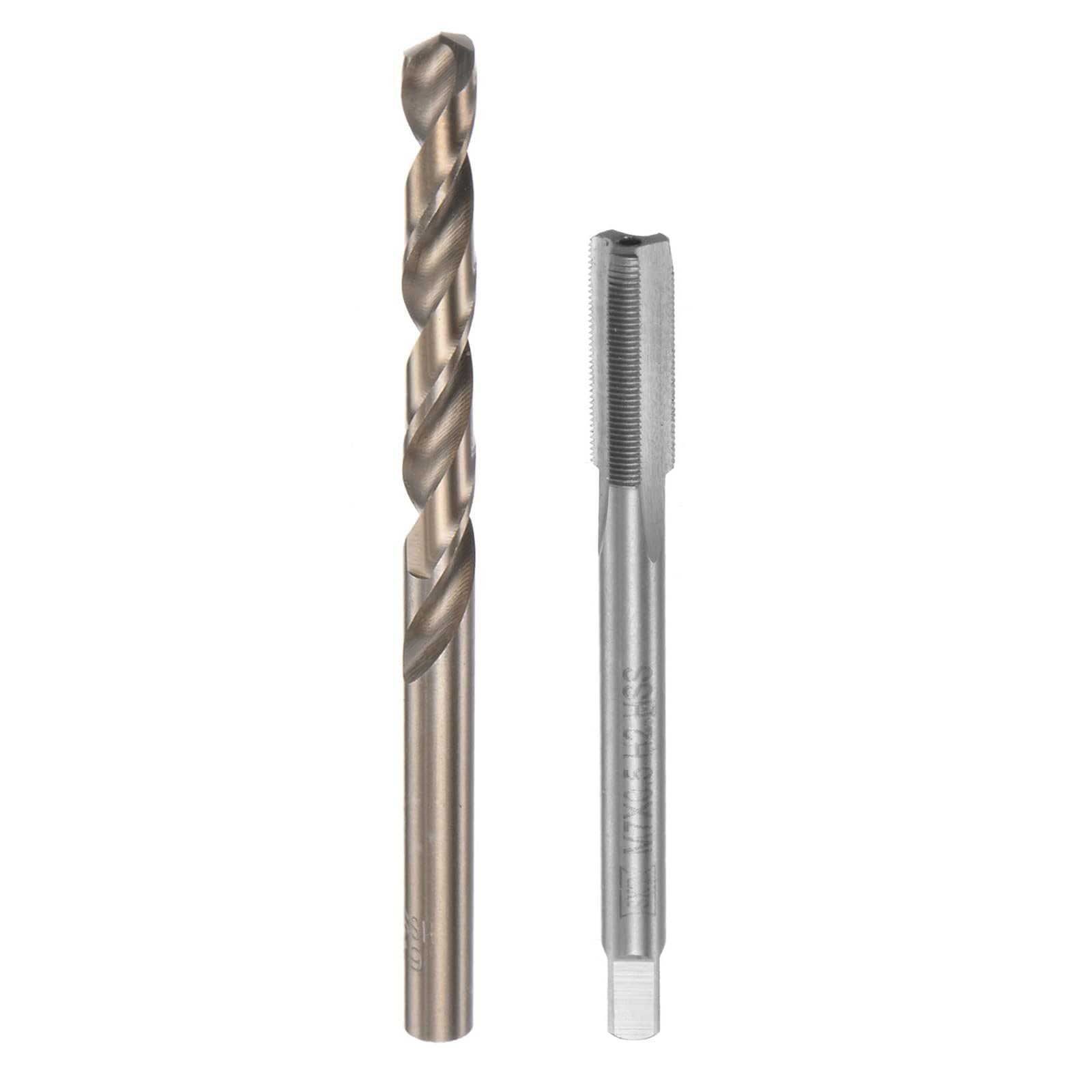 Unifizz Tap & Bit Sets, M7 x 0.5 H2 Straight Flute Machine Thread Milling Tap, 6.5mm M35 Cobalt High Speed Steel (HSS-CO) Twist Drill Bit