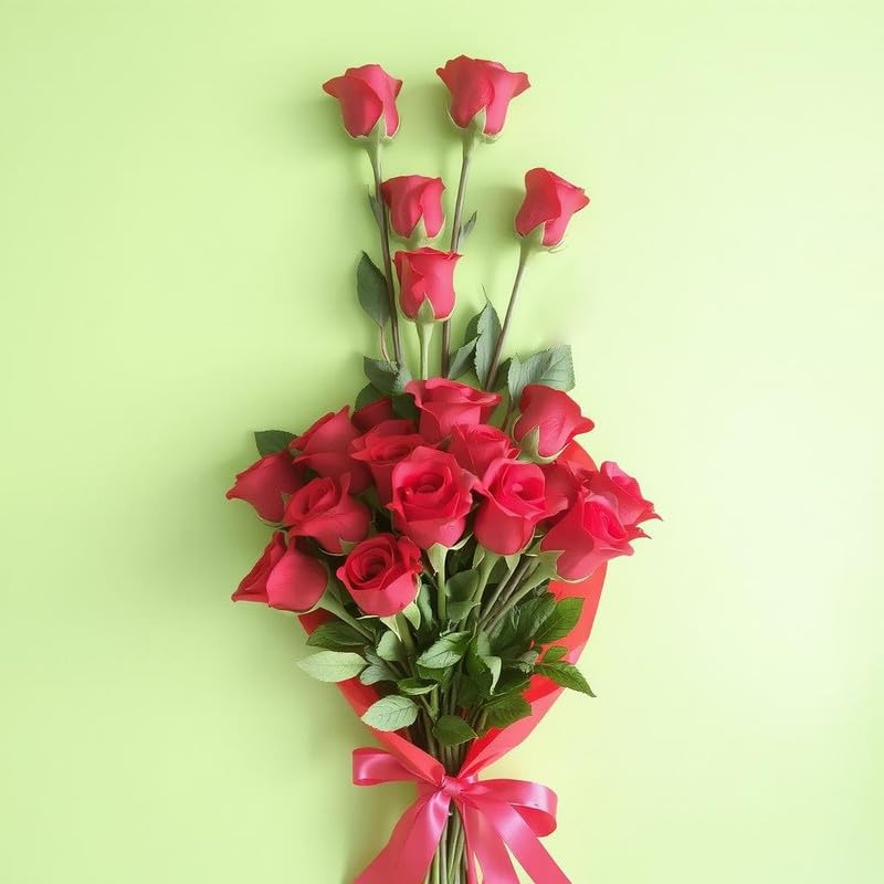EG2i 8 Red Rose Fresh Flower for Birthday Gift with Red Paper packing, Mothers Day Gift, Fresh Flower Gift for Love, Valentines Day Gift, 8 Roses (Bunch of 8) Same day Delivery (B0D1VZ29G1) Amazon Price History, Amazon Price Tracker