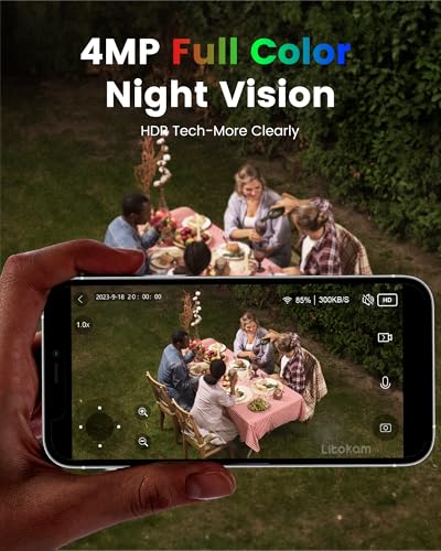 Litokam 4Mp Light Bulb Security Cameras Wireless Outdoor 2.4Ghz, 2K 360 Cameras For Home Security Outside Indoor, Motion Detection, Siren Alarm thumb #3