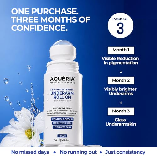 Aqueria 5.5% Brightening Roll-On 3 Pack 50ml - Image 6