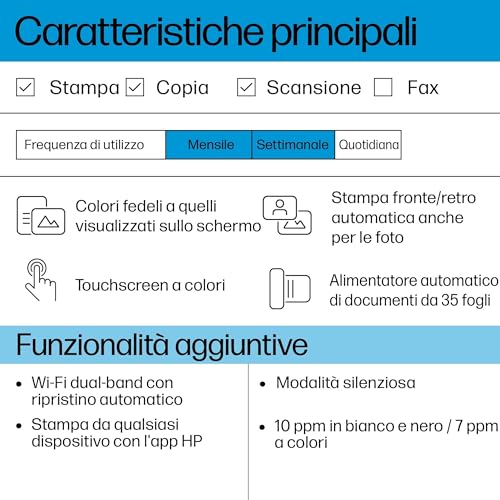 Envy 6520e 714N9B, Stampante Multifunzione a Getto d'Inchiostro A4 a Colori, Stampa Fronte e Retro Automatica, Fino a 10 ppm, Wi-Fi, ADF, Fax, 3 Mesi di Inchiostro Instant Ink Inclusi, Portobello - Hub USB - Immagine 5