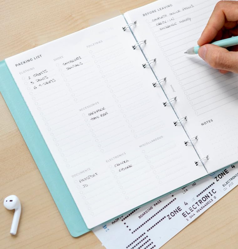 Filofax Travel Planner Refill, A5 Size Organizer, 8.27-inches Height, White, B132929 - View #7