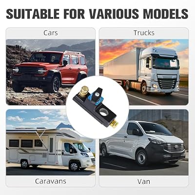 Battery Disconnect Switch, Heavy Duty Battery Shut Off Switch, High Current Master Battery Power Cut Isolator Kill Switch, Quick Disconnect Battery Cut Off Universal Switch for Car, RV and Boat (2)
