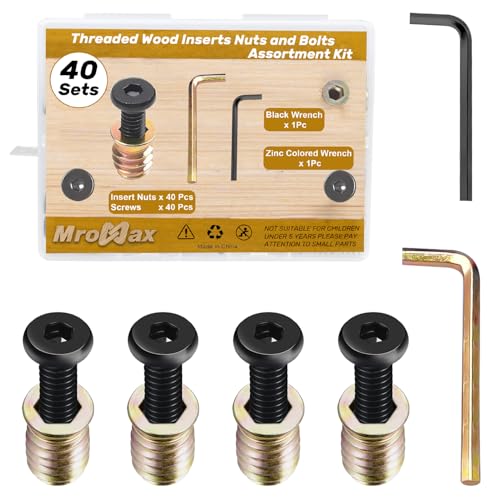 Tuercas de inserción para madera 7 tuercas de insercion para madera marca MroMax