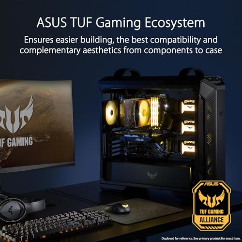 Image of ASUS TUF Gaming GT501 White Edition Mid-Tower Gaming Case, EATX Support, Pre-Installed Four Fans, 2 x USB 3.1 Front Panel, Smoked Tempered Glass, Steel Construction, 2 Year Warranty