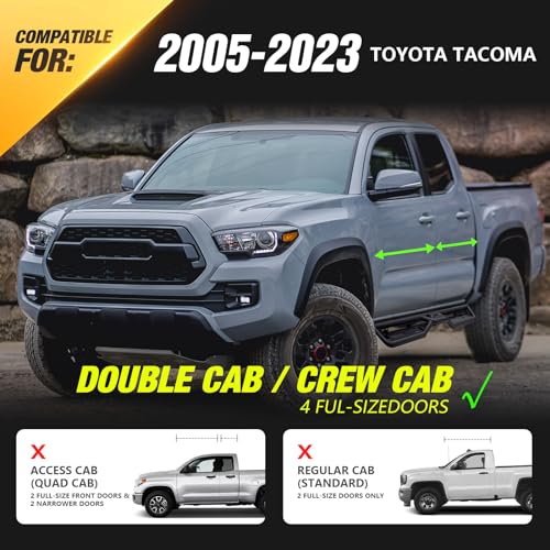 Estribos laterales compatibles con Toyota Tacoma 2005-2023 miniatura 2