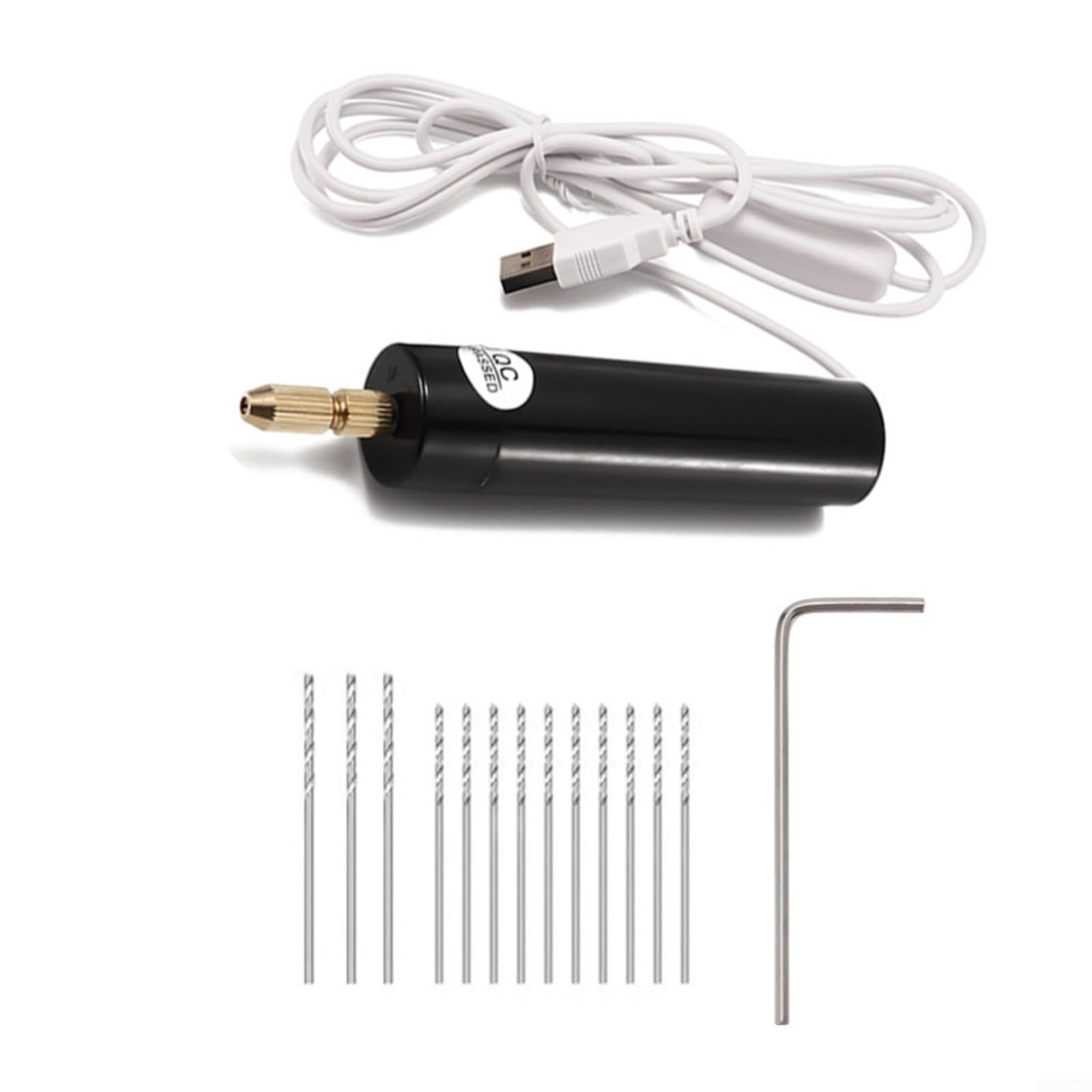 Piccolo trapano elettrico USB Rotary Tool Set Hand Engraver Pen, accessori per circuiti stampati in carta perlata acrilica intaglio macinazione lucidatura