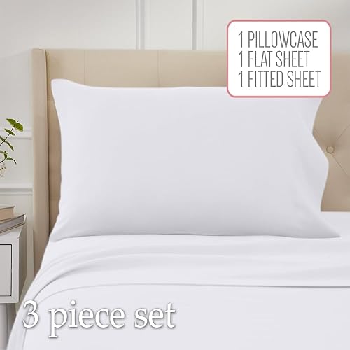 Miniatura 7 de LalaLOOM - Juego de sábanas suaves de lujo de 3 piezas para cama twin XL con bolsillo profundo, microfibra transpirable, resistente a arrugas,