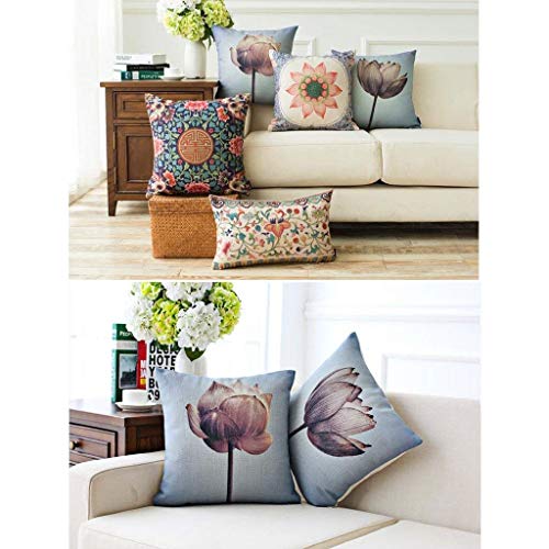 Coussin de taille rétro coton lin Snug lotus oreiller lombaire