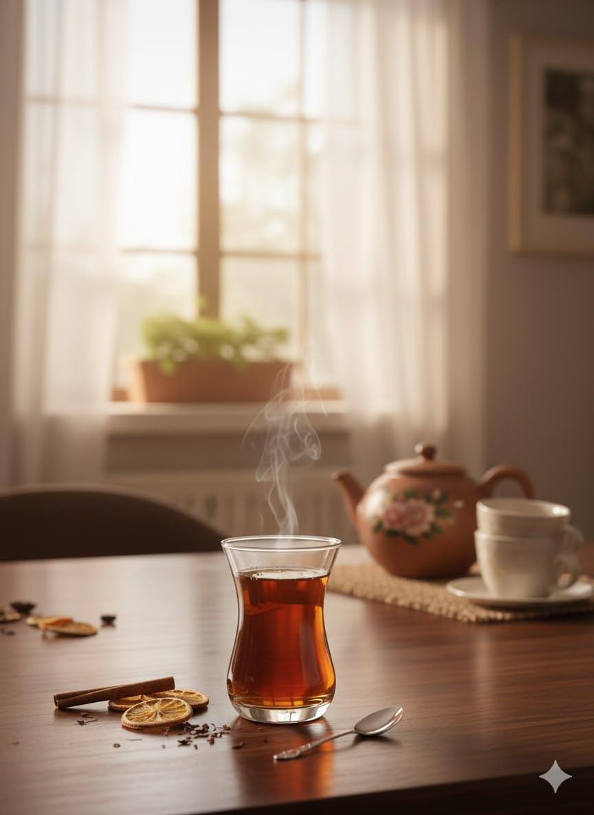 Turkish Tea Glasses Set - 6 Tulip Cups -6 Turkish Tea Glasses Set - 6 Tulip Cups -6
