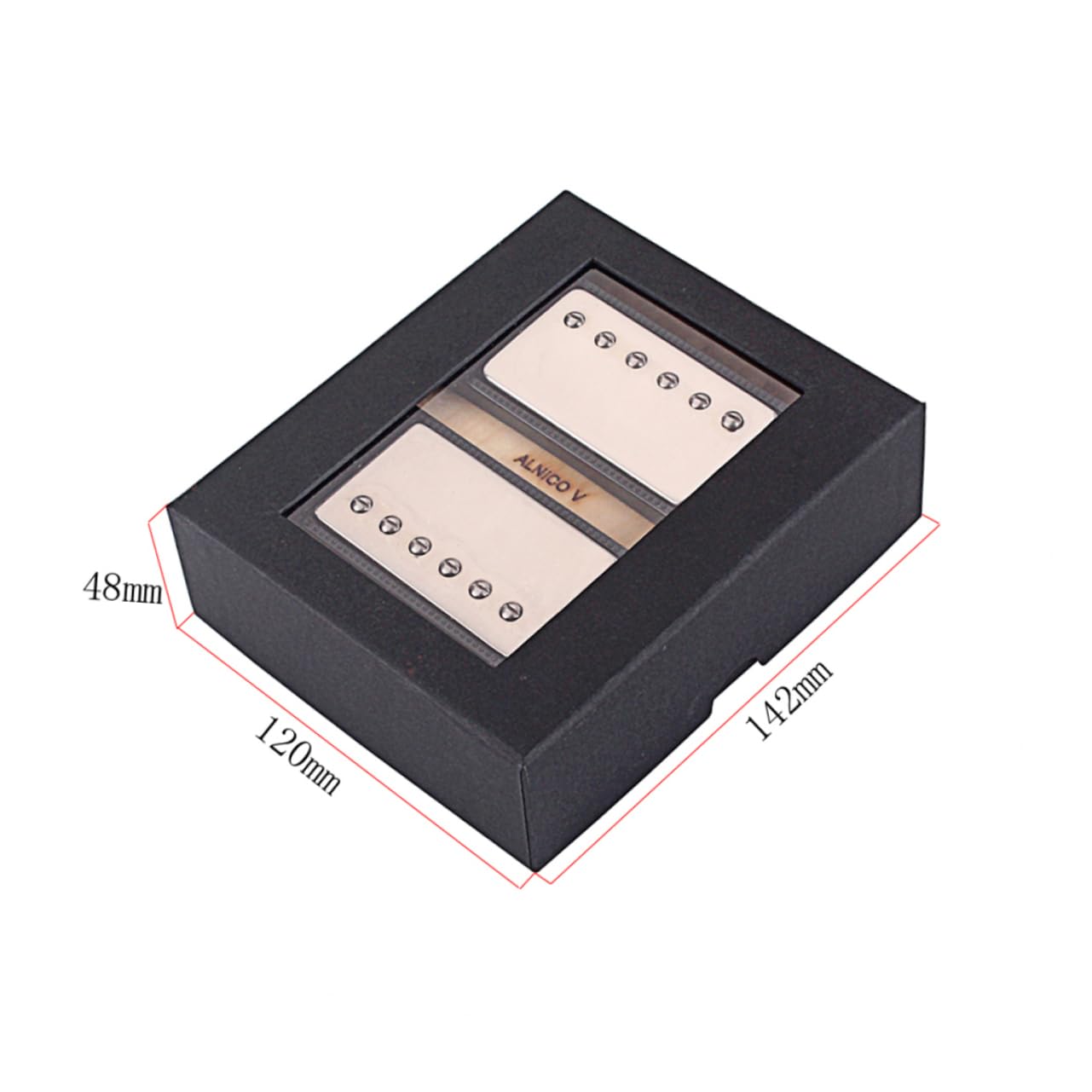 Set di 2 Pickup per Chitarra Elettrica in Lega, con Viti | Pickup per Chitarra Elettrica Humbucker, Nero, Microfonicità Ridotta e Cerato, per Ponte e Manico