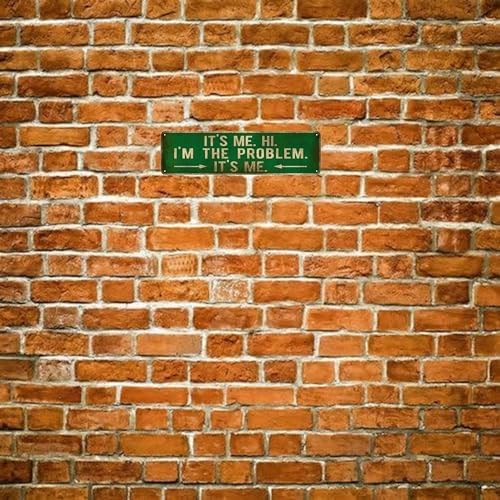 Miniatura 3 de Letrero de metal vintage con texto en inglés "It's Me. I'm The Problem", de 4 x 16 pulgadas, letrero de calle para el hogar, restaurante, bar,