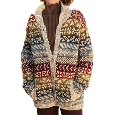 Pachamama Women's Handknitted Wool Cardigan Cover