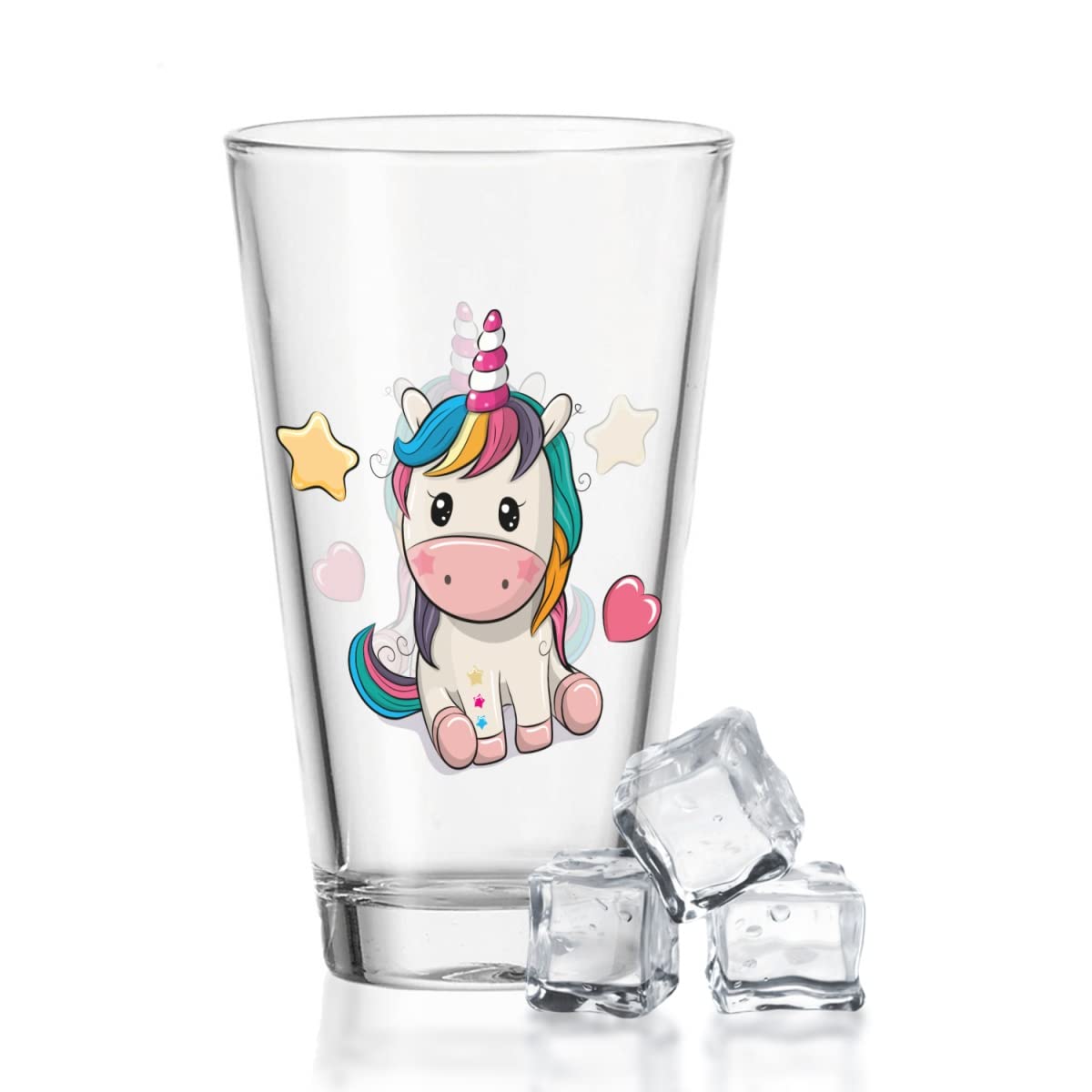 GRAVURZEILE Vaso de agua Leonardo con impresión UV, diseño de unicornio, regalo divertido para él y ella Binoster Taza linda Taza de café Taza de té Vasos Vasos con aislamiento de doble pared Taza de café Taza de leche, El mejor regalo para la oficina y cumpleaños personal (unicornio)