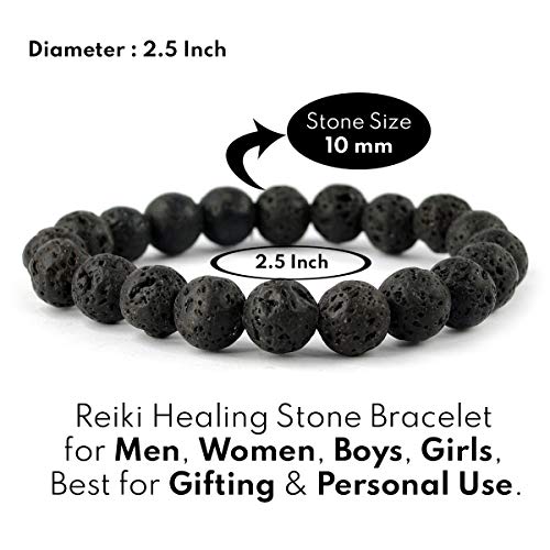 Image of Reiki Crystal Products Certified Natural Crystal Stone Round 10 mm Beads Bracelet for Men & Women | Reiki Charged Gemstone Jewellery Bracelet | Multiple Stone Variants Available