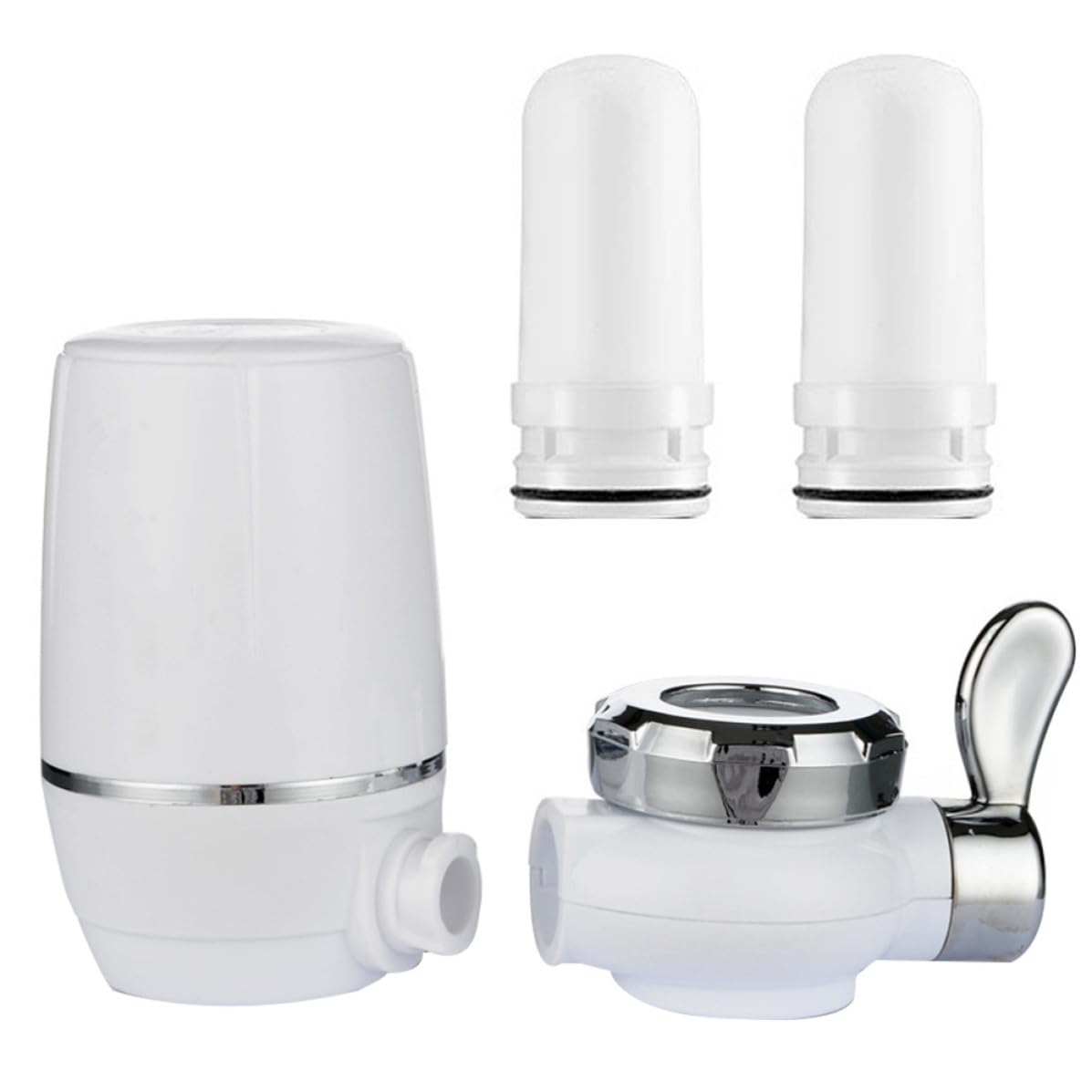 Filtro de Agua para Grifo de Cocina de Cerámica Blanco 2 Piezas