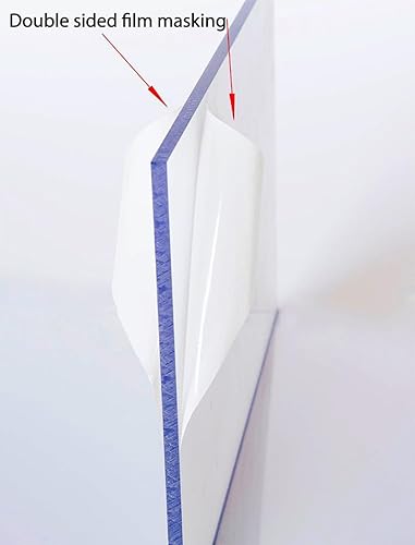 Miniatura 6 de Lámina de policarbonato transparente de 12 x 18 pulgadas (564 pulgadas de grosor). Revestimiento UV en ambos lados. Resistente a impactos y a la