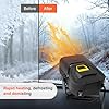 Tpsofy 2-in-1 12V 200W Car Heater Defroster,360° Rotating Portable Windshield Heater | Fast Frost/Fog Removal | Plug-in Design for All Vehicles - Black/Yellow #3