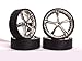 Hoppin Hydros Chrome Belaggio Monster 24's Rims Wheels w/Ultra Low Profile Tires (for Hobby Model Kits) 1/24 1/25 Scale