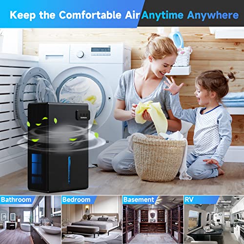 Simsen 95Oz Dehumidifiers For Home, 7000 Cubic Feet(720 Sq Ft) Quiet Dehumidifier For Home With Drain Hose And 2 Working Modes, Portable Small Dehumidifiers For Bedroom Bathroom Basements Closet Rv(Black) #TOP6