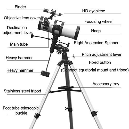 Telescopio astronómico con trípode y lentes 20mm/12.5mm miniatura 2