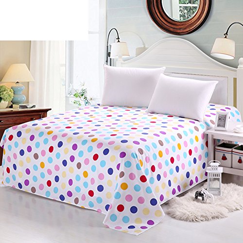 Drap en coton imprimé dessin animé lit double single 230x250cm