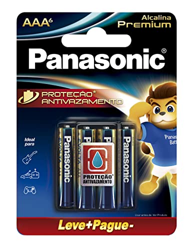 Panasonic Pilha Alcalina Premium Aaa Com 06 Unidades