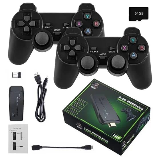 Gupta and Sons Wireless Retro Game Console Stick, Mini Video Game Retro Controller Built-in 2000+ 8 Bit Console 2.4G Double, HDMI Output Dual Player-Video Game Plug & Play TV for Kids Adults (B0DGXDWYBM) Amazon Price History, Amazon Price Tracker