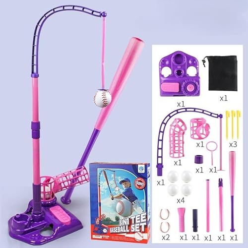 Nozuma 3-in-1 �싅�Q�[����������Z�b�g �����s�b�`���O�}�V���A�蓮�ݒ�A�Œ�o�b�e�B���O�e�B�[�A�싅�{�[��4�t�� �q���̖싅���K�A�X�g���X�����A���O�V�тɍœK �j�̎q�⏬�w���ւ̃N���X�}�X��a�����̃v���[���g�ɂ��œK (�u���[)