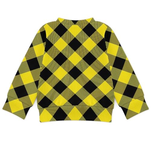 Diagonal Tartan Lumberjack PlaidChildren's Soft Casual Basic Pullover Sweatshirt110CM2