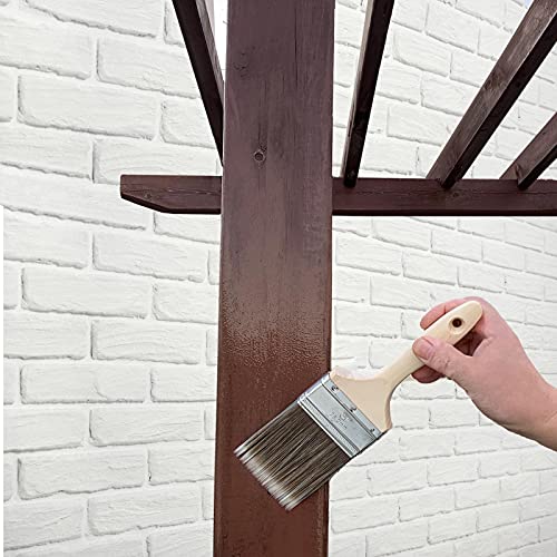 Magimate Flat Paint Brush Soft Bristle 3 Inch Wide Wooden Stain Brush For Walls, Furniture, Chalk And Fence, Utility Household Paint Brush #TOP3
