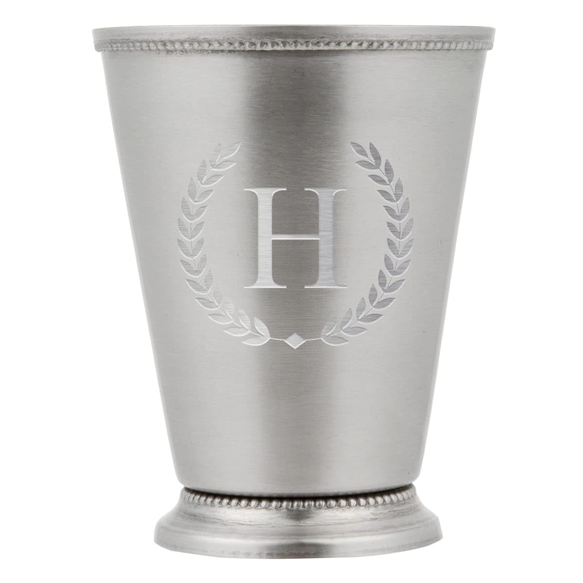 Sofia's Findings Personalized Horace 16 oz. Mint Julep Cup w/Beaded Detailing - Silver