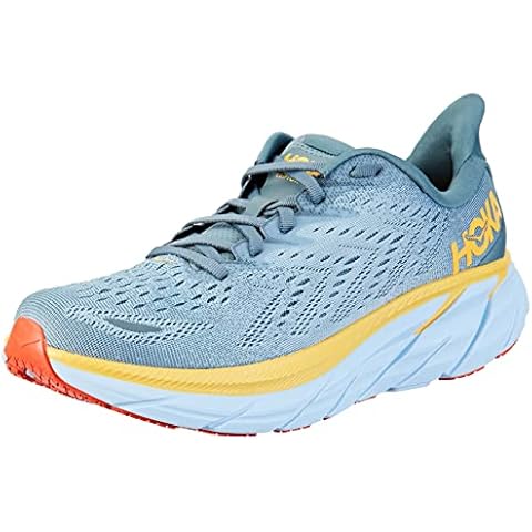 HOKA ONE ONE Men's Clifton 8 Running Shoes, Goblin Blue/Mountain Spring, 10.5 UK Cover