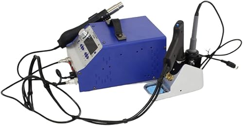 Miniatura 3 de Estación de retrabajo compacta 4 en 1 con pantalla digital, también viene con pistola de aire caliente, pistola desoldadora, bolígrafo de succión