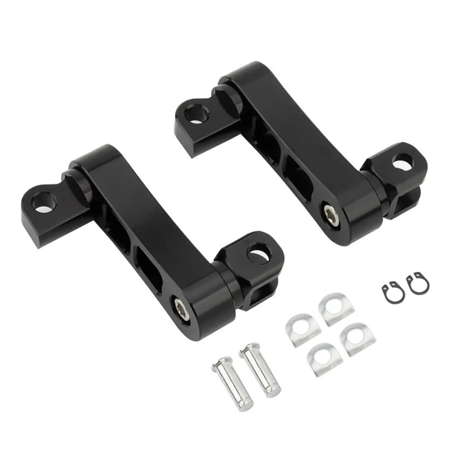 Kit de Montaje de estriberas Ajustables para Pasajero, estriberas de Carretera, Abrazadera de estribera Macho, Extensiones de Soporte, estriberas universales para Motocicleta