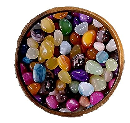 Image of Stone Multi Colour Onyx Pebbles for Aquarium Fish Tank Garden & Home Dcor (2950gm)
