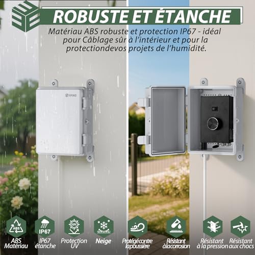 Boîte électrique étanche IP67 boîtier plastique ABS résistant aux intempéries - 2